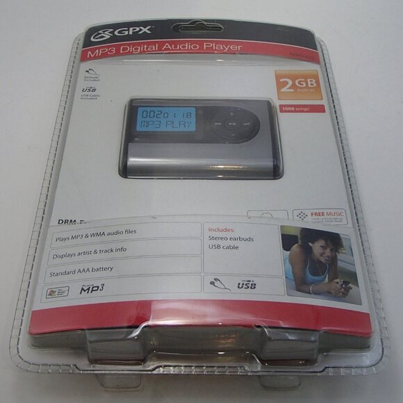 GPX MW240 2GB USB MP3 Digital Music Player w/1.1" LCD - Picture 2 of 10